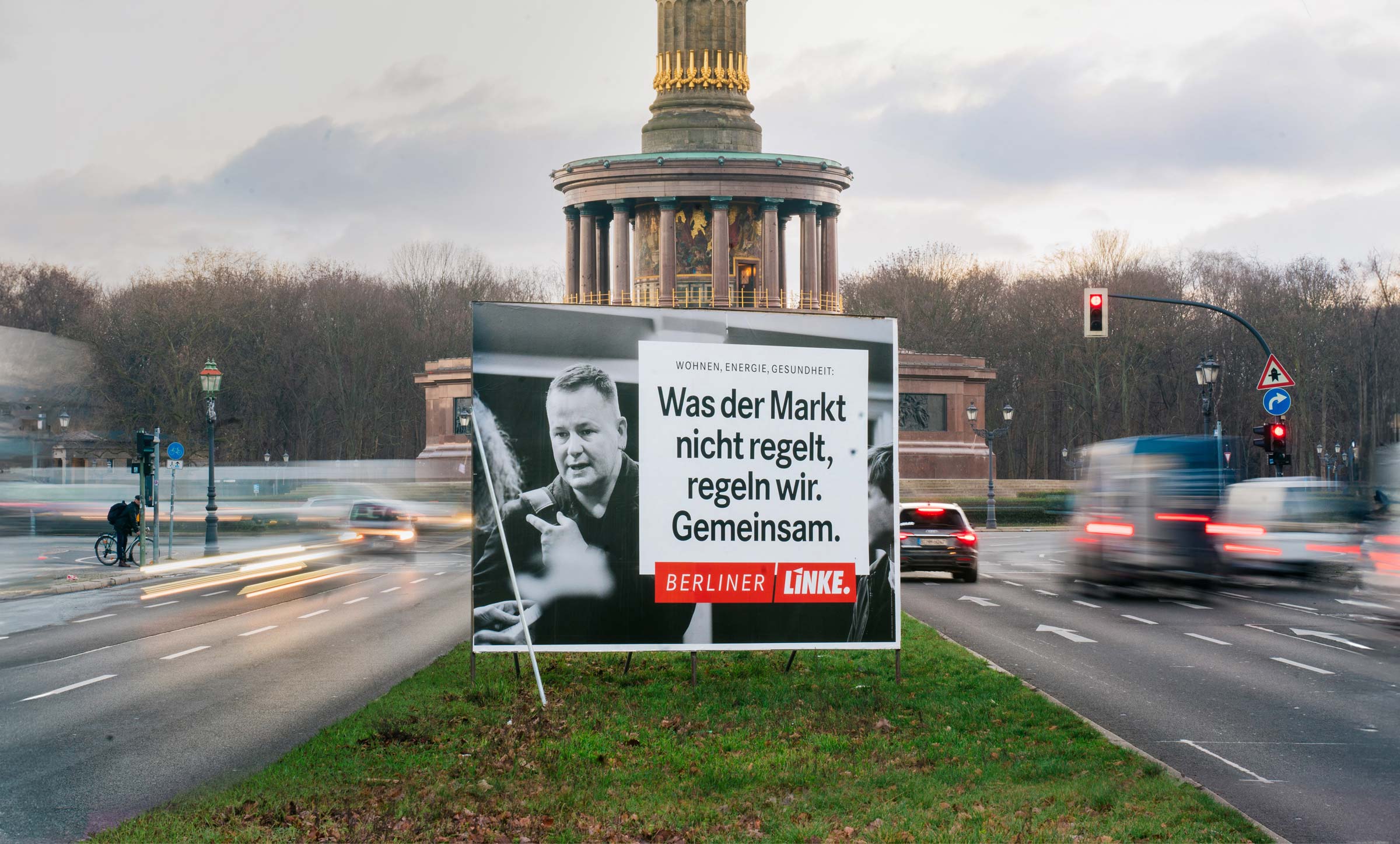 Großflächenplakat für Klaus Lederer im Wahlkampf Berlin 2021