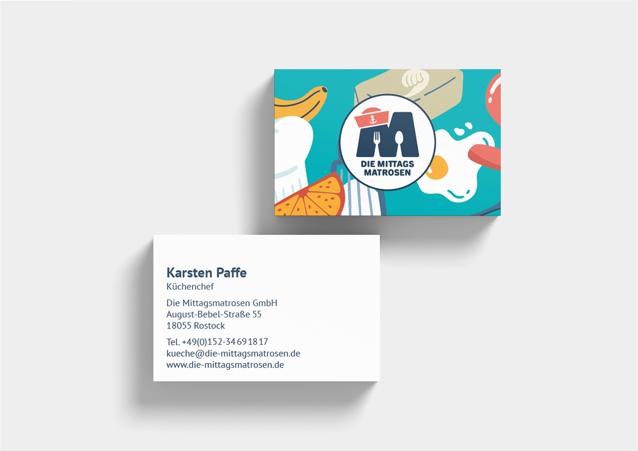 Visitenkarten für die Mittagsmatrosen GmbH